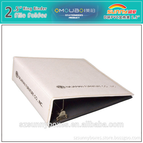 Metal 3-Ring Binder Mechanism A4 Loose Leaf Presentation Folder